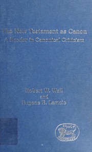 Cover of The New Testament As Canon by Robert W. Wall