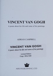 Cover of Vincent Van Gogh by Adrian Campbell