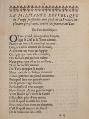 Front cover of La Militante republiqve de Venise by Unknown