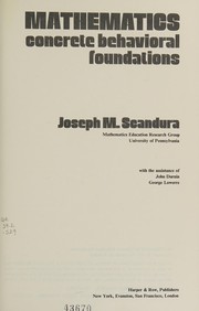 Cover of Mathematics by Joseph M. Scandura
