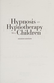 Front cover of Hypnosis and hypnotherapy with children by Daniel P. Kohen