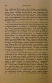 Cover of Ralph Waldo Emerson's reading by Kenneth Walter Cameron