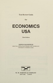 Front cover of Economics U. S. A. by Edwin Mansfield