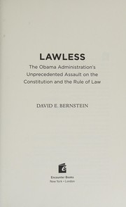Cover of Lawless by David E. Bernstein