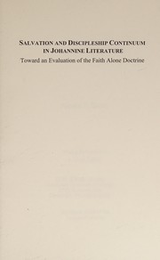 Front cover of Salvation and discipleship continuum in Johannine literature by Sujaya T. James
