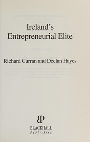 Front cover of Ireland's entrepreneurial elite by Richard Curran