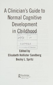 Cover of A clinician's guide to normal cognitive development in childhood by Elisabeth Hollister Sandberg