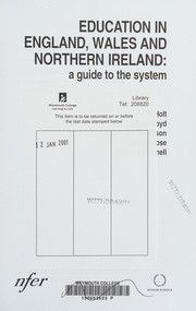 Front cover of Education in England, Wales and Northern Ireland by Gill Holt