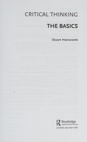 Cover of Critical Thinking by Stuart Hanscomb