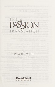 Front cover of The Passion Translation New Testament by Brian Simmons