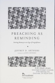 Cover of Preaching as reminding by Jeffrey D. Arthurs