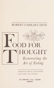 Front cover of Food for thought by Robert Farrar Capon