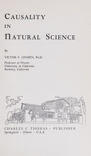 Front cover of Causality in natural science by Victor Fritz Lenzen
