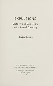 Cover of Expulsions by Saskia Sassen