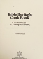 Cover of Bible heritage cookbook by Robert L. Robb