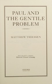 Cover of Paul and the Gentile Problem by Matthew Thiessen