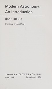Front cover of Einführung in die astronomie by Hans Kienle