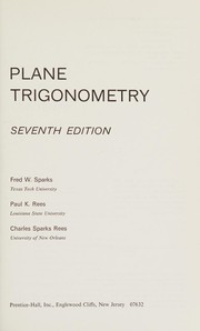 Cover of Plane Trigonometry by Fred Winchell Sparks