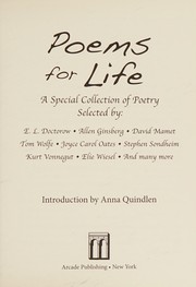 Front cover of Poems for life by Anna Quindlen