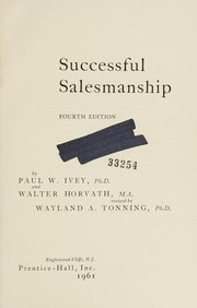 Front cover of Successful salesmanship by Paul Wesley Ivey