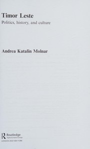 Cover of Timor Leste by Andrea Katalin Molnar