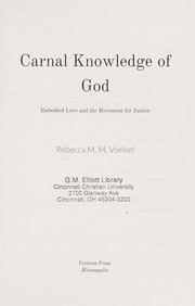 Front cover of Carnal Knowledge of God by Voelkel