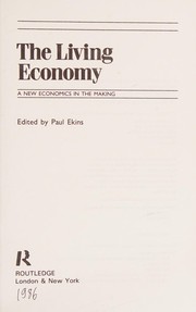 Front cover of The Living economy by Paul Ekins