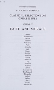 Front cover of Faith and Morals by David Felty