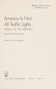 Front cover of America is not all traffic lights by Alice Fleming