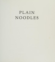 Front cover of Plain noodles by Betty Waterton