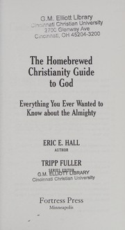 Front cover of Homebrewed Christianity Guide to God by Eric E. Hall