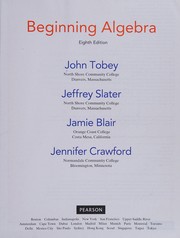 Cover of Beginning algebra by John Tobey
