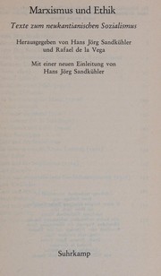 Front cover of Marxismus und Ethik by Rafael de la Vega