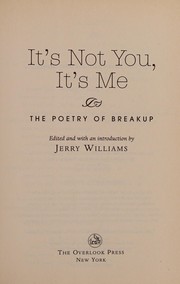 Cover of It's not you, it's me by Jerry Williams