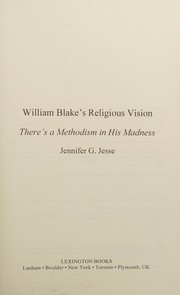 Cover of William Blake's Religious Vision by Jennifer Jesse