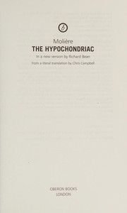 Cover of The Hypochondriac by Molière