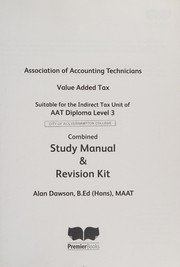 Front cover of Value added tax by Dawson, Alan (Tutor in accounting)