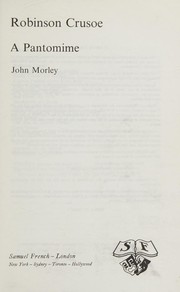 Cover of Robinson Crusoe by Morley, John