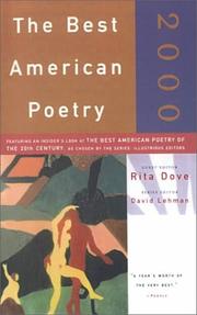 Front cover of The Best American Poetry 2000 by Rita Dove