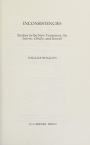 Cover of Inconsistencies by William Whallon