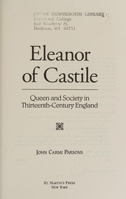Front cover of Eleanor of Castile by John Carmi Parsons