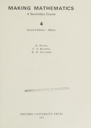 Cover of Making mathematics by D. Paling