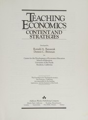 Front cover of Teaching Economics by Ronald A. Banaszak