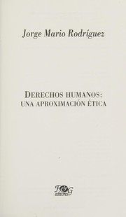 Front cover of Derechos humanos by Jorge Mario Rodríguez