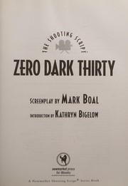 Cover of Zero dark thirty by Mark Boal