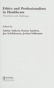 Front cover of Ethics and Professionalism in Healthcare by Jochen Vollmann Jan Schildmann