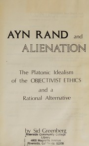 Cover of Ayn Rand and alienation by Sid Greenberg