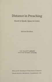 Cover of Distance in preaching by Michael Brothers