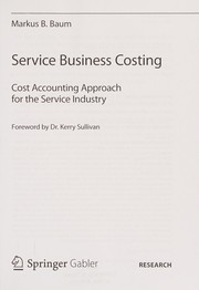 Cover of Service business costing by Markus B. Baum
