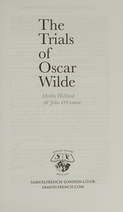 Front cover of The trials of Oscar Wilde by Merlin Holland